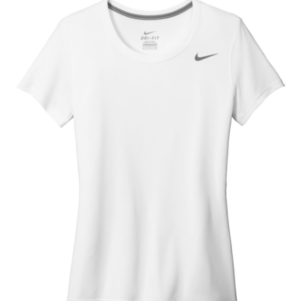 NWT Nike White "The Nike Tee" with Silver Swoosh
